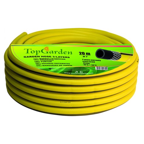 Градински трислоен маркуч 1" 20 м Top Garden - 1