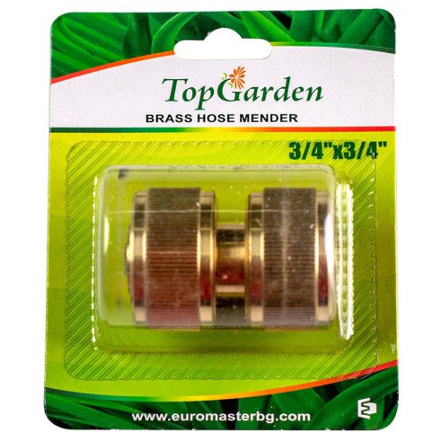 Месингов съединител за маркуч 3/4'' x 3/4'' Тоp Garden - 2