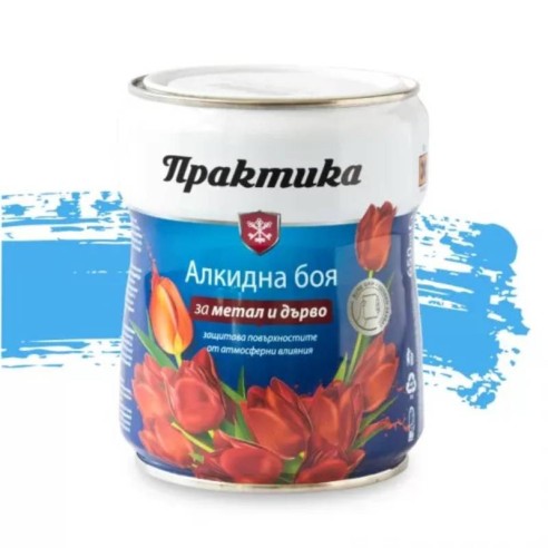 Алкидна боя Практика 0,650л синя МЕГАХИМ - 1