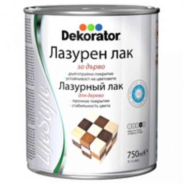 Лазурен лак тъмен махагон 0,750л МЕГАХИМ - 1