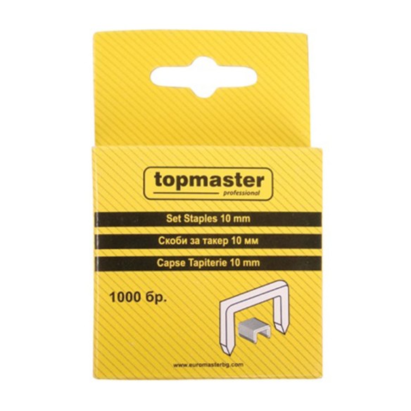Скоби за такер 14 мм кутия 1000 броя Topmaster - 2