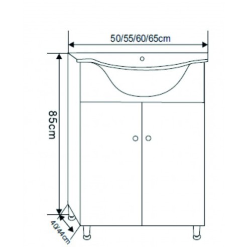Pvc шкаф за баня "лего"- 5040 - 2