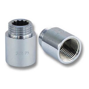 Водопроводен удължител 1/2"х80мм хром/никел тежък модел - 1