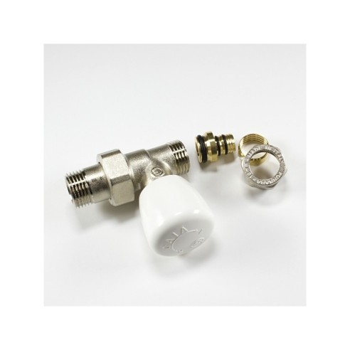 Радиаторен вентил прав с адаптор Fornara ф16x2 - 2