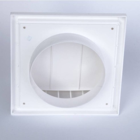 Квадратна вентилационна решетка с клапа ф125 - 2