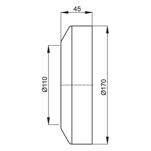 Розетка за WC ф110 пластмаса - 2