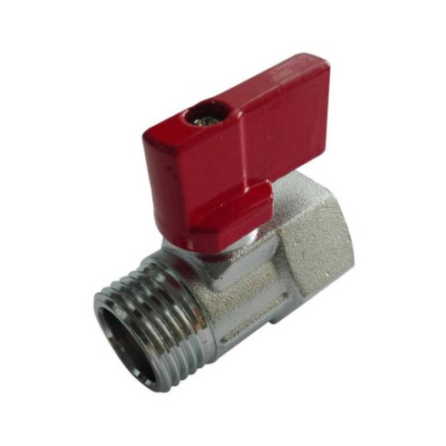 Сферичен кран мини 1/2 FM с червена/синя ръкохватка - 2