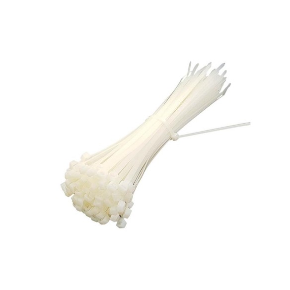 Кабелни връзки 4.5x430мм - 100 бр-бели- ELEMATIC - 1