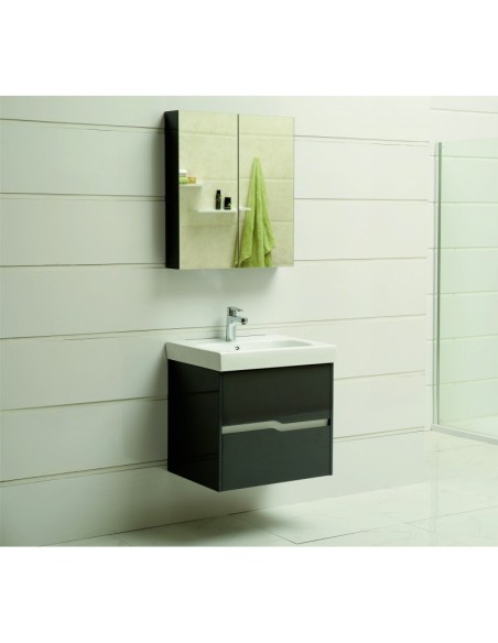 Комплект PVC  горен и долен шкаф за баня с умивалник- 5055