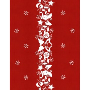 Коледна покривка за маса 140х180 - червено/бяло - 1 2