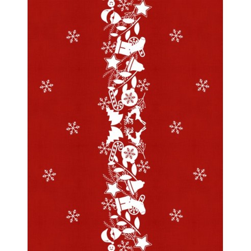 Коледна покривка за маса 140х180 - червено/бяло - 2