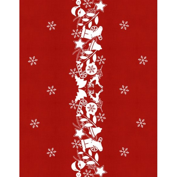 Коледна покривка за маса 140х180 - червено/бяло - 2