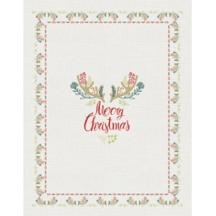 Коледна покривка за маса 100х150 - весела коледа - 1 2