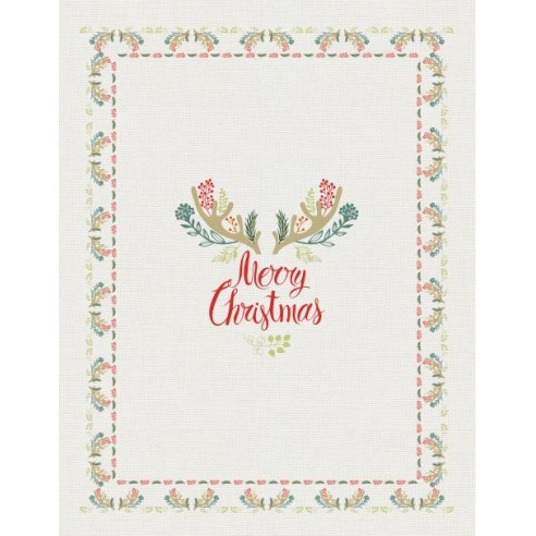 Коледна покривка за маса 100х150 - весела коледа - 2