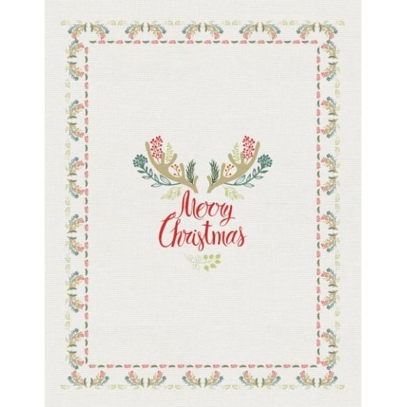 Коледна покривка за маса 100х150 - весела коледа - 2