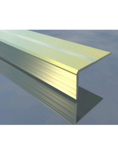 Г-образна алуминиева лайсна 42х22мм полиран бронз 2.7м - 1
