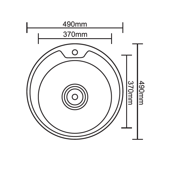 Кухненска мивка алпака 18х49х49см INTER CERAMIC - 4
