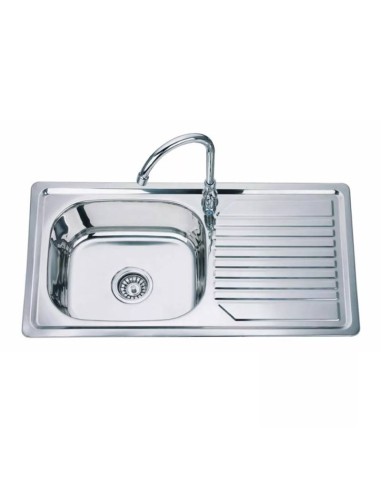 Кухненска мивка алпака с десен плот 81х43.5х16см INTER CERAMIC - 1
