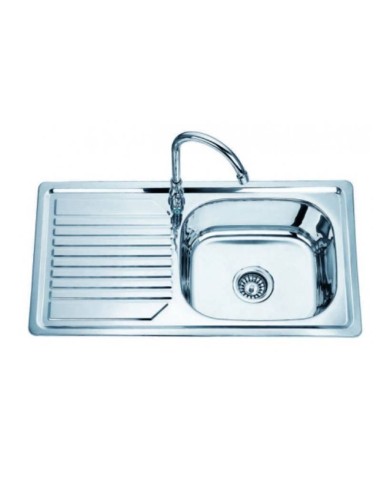 Кухненска мивка алпака с ляв плот 81х43.5х16см INTER CERAMIC - 1