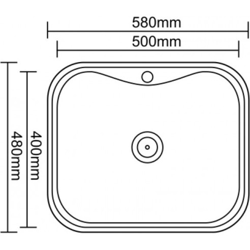 Кухненска мивка алпака 58х48х20см INTER CERAMIC - 2
