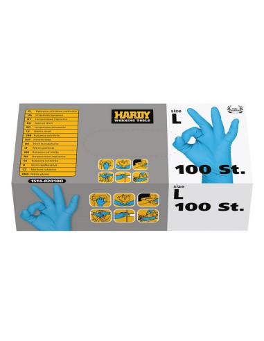 Нитрилни ръкавици за еднократна употреба XL Hardy - 1