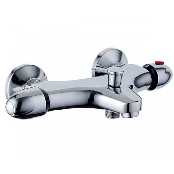 Смесител за вана и душ с термостат хром INTER CERAMIC - 1