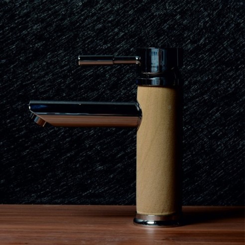 Смесител за умивалник хром-дървесен INTER CERAMIC - 2