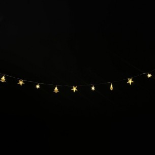 LED светещ гирлянд снежинка, звезда, елхичка 1.65 м LIGHTEX ➤ топ цена ➤ dshome.bg 2