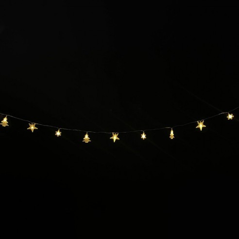 LED светещ гирлянд снежинка, звезда, елхичка 1.65м LIGHTEX - 1
