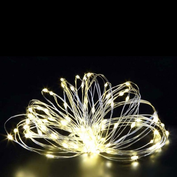 LED светещ гирлянд телено въже Silver 0.63W 2.2м LIGHTEX - 2