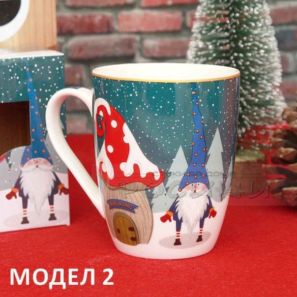 Коледна чаша Джудже с надпис в кутия - 3