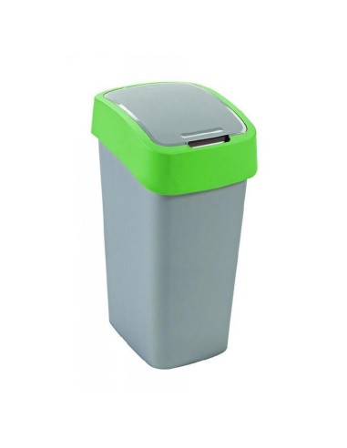 Кош за отпадъци с капак 10 л сив/зелен CURVER