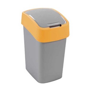 Кош за отпадъци с капак 25 л сив/оранжев CURVER