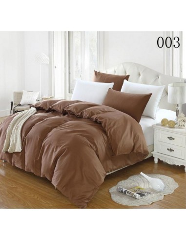 Спален комплект за малка спалня 4 части кафяво/бяло RAKLA - 1