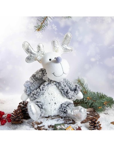 Kоледен декоративен елен в сиво 30x30x16 см - 1