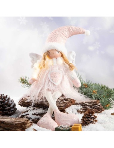 Коледен светещ ангел Pink 3 36x16x8 см - 1