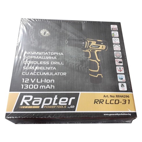 Акумулаторна бормашина 12V 1300mAH LCD-31 RAPTER - 2