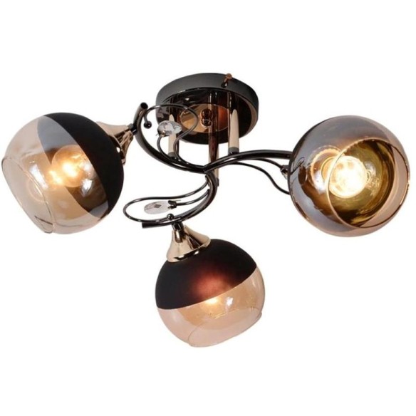 Полилей метал/стъкло Е27 3x60W