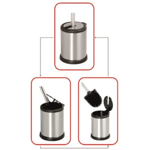Четка за тоалетна чиния ICA 7287G сива  INTER CERAMIC - 3