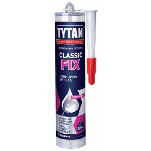 Mонтажно лепило Classic Fix, прозрачно, 290мл TYTAN