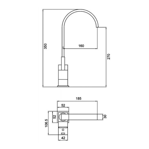 Стоящ смесител за кухня Cremona FORMA VITA - 2