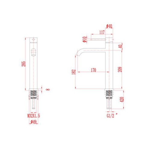 Висок смесител за кухня San Remo стоящ FORMA VITA - 2