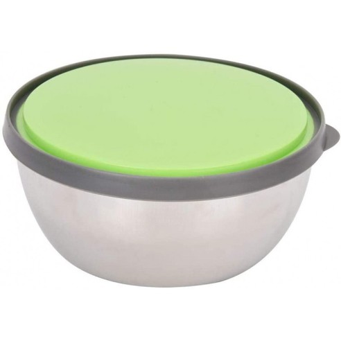 Комплект метални купи за храна с цветни капаци 3 бр. - 4