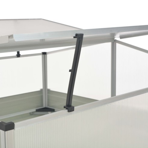 Мини парник с повдигащ покрив, 100x100x77 см, поцинкована стомана - 5