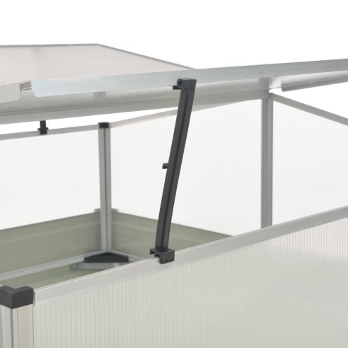 Мини парник, 100x100x85 см, кафяв с повдигащ покрив - 5