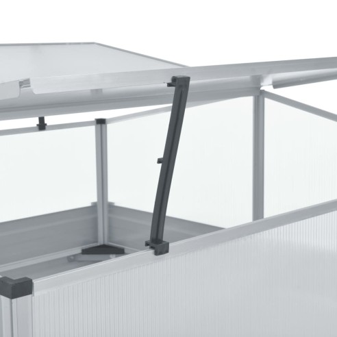 Мини парник с повдигащ покрив, 100x100x85 см,  сив - 5