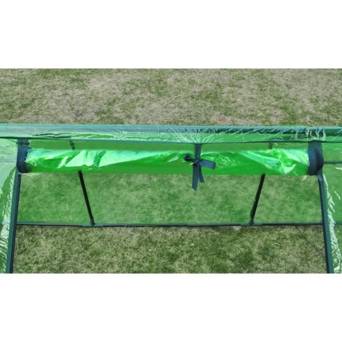 Парник с 3 врати - 240 х 90 х 90 см - зелен - 4