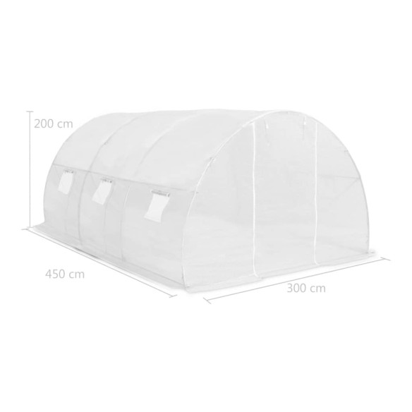 Оранжерия - 4.5x3x2 м - полиетилен и стомана - 13,5м² - 12