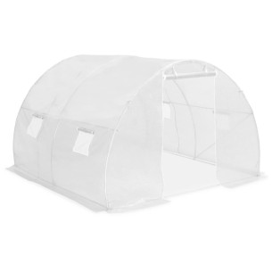 Оранжерия - 3x3x2 м - бяла - полиетилен и стомана - 9м² 2