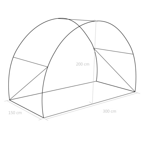 Оранжерия - 3x1.5x2 м - бял полиетилен и стомана- 4,5м² - 11